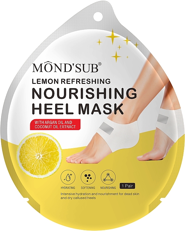 Живильна маска для ніг - Mond'Sub Lemon Refreshing Nourishing Heel Mask — фото N1