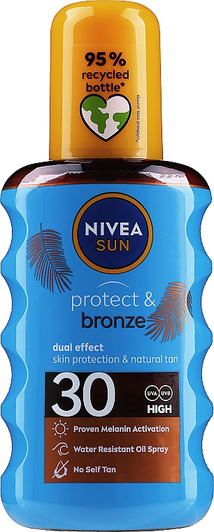 Сонцезахисний спрей для засмаги - NIVEA Sun Protect & Bronze SPF30 Dual Effect Spray — фото N1