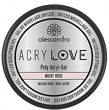 Поліакриловий гель для нігтів - Alessandro International AcryLove Poly-Acryl-Gel Milky Rose — фото N1