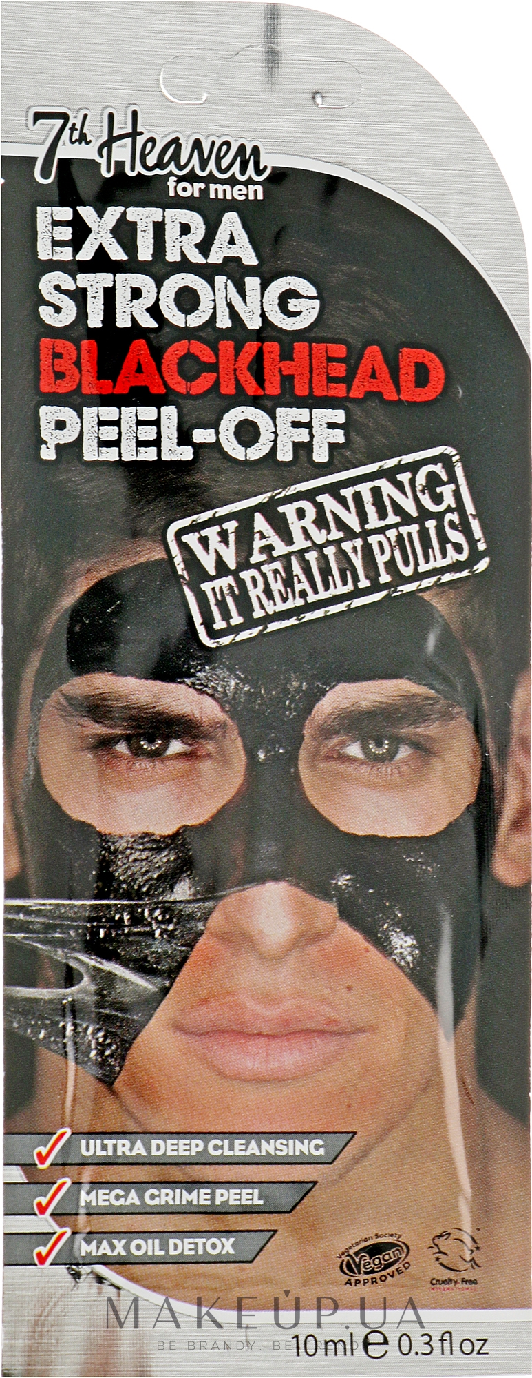 Маска-плівка "Екстраочищення" для чоловіків - 7th Heaven Men's Extra Strong Blackhead Peel-Off Mask — фото 10ml