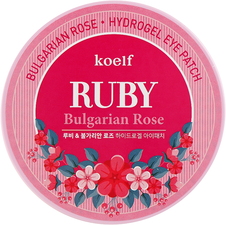 Гидрогелевые патчи для глаз с рубином и болгарской розой - Petitfee & Koelf Ruby & Bulgarian Rose Eye Patch — фото N2