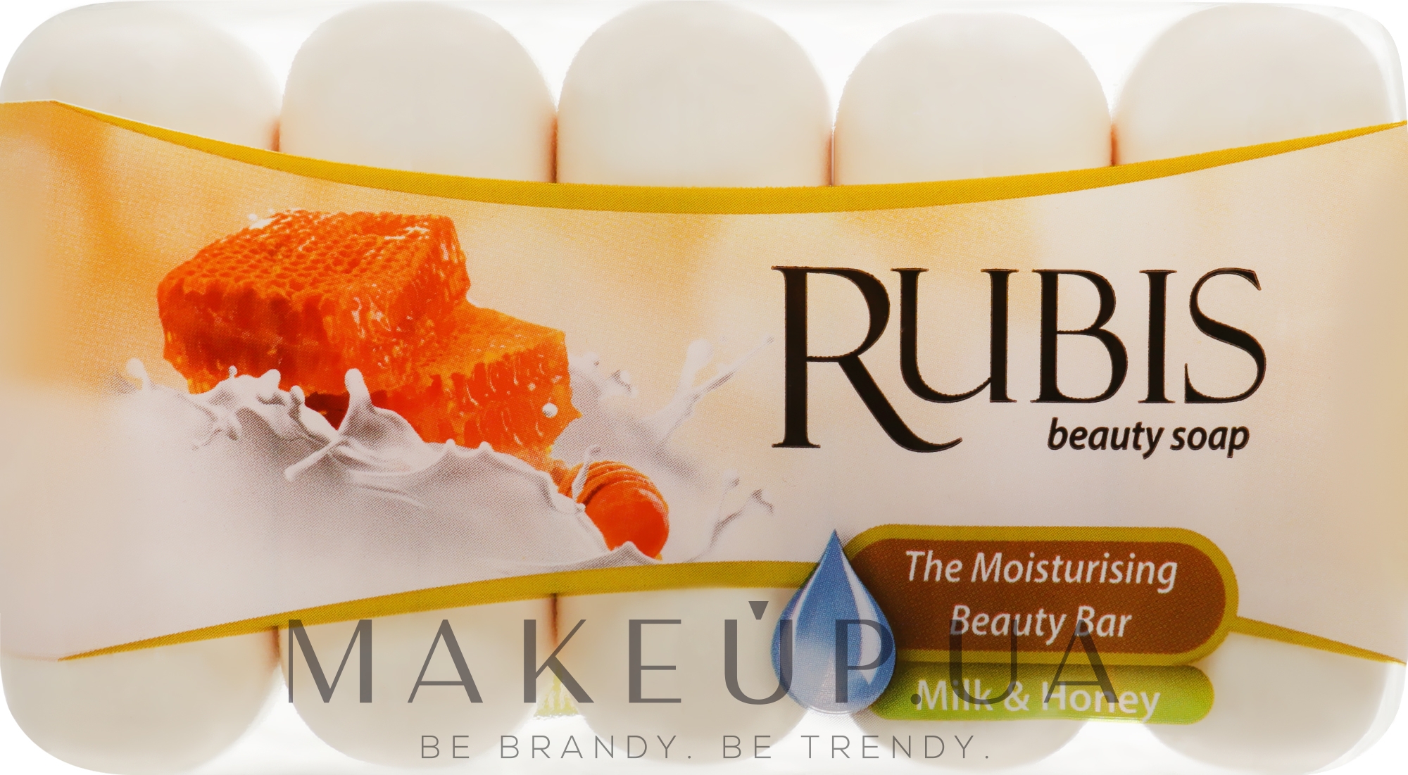 Мыло "Молоко и мед" в эко-упаковке - Rubis Care Milk &Honey The Moisturising Beauty Bar — фото 5x75g