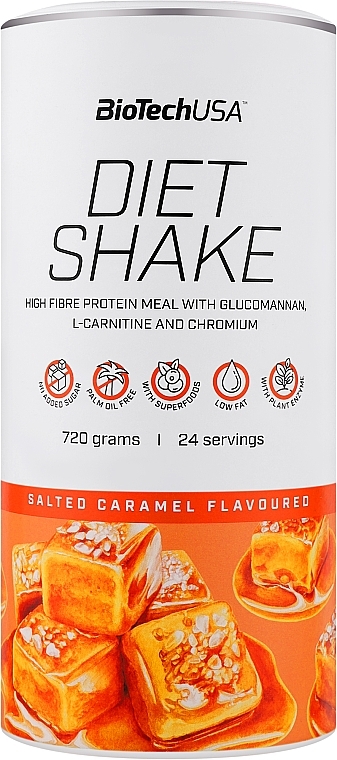 Протеїновий коктейль "Солона карамель" - BioTechUSA Diet Shake Salted Caramel Hight Fiber Protein Meal — фото N1