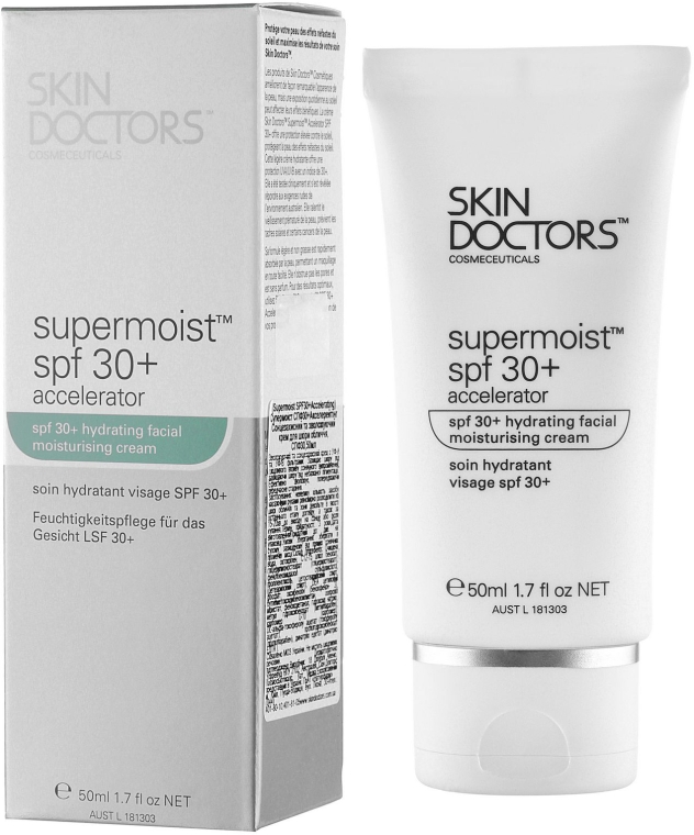 Солнцезащитный увлажняющий крем для лица - Skin Doctors Supermoist SPF 30 +