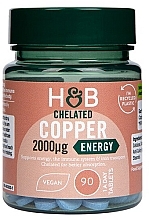 Пищевая добака "Медь", 2000 mg - Holland & Barrett Chelated Copper — фото N1