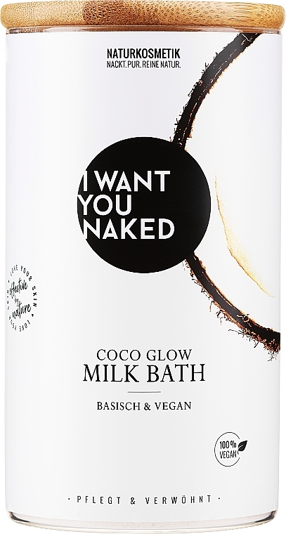 Молочна ванна "Coconut Milk & Vitamin E" - I Want You Naked Coco Glow Milk Bath — фото N1