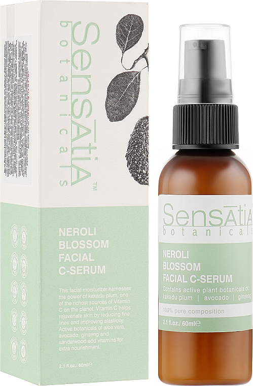 Крем-сироватка для обличчя з вітаміном С "Цвітіння неролі" - Sensatia Botanicals Neroli Blossom Facial C-Serum — фото N2