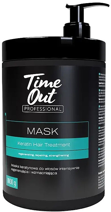 Відновлювальна та зміцнювальна маска для волосся - Time Out Professional Keratin Hair Mask — фото N1