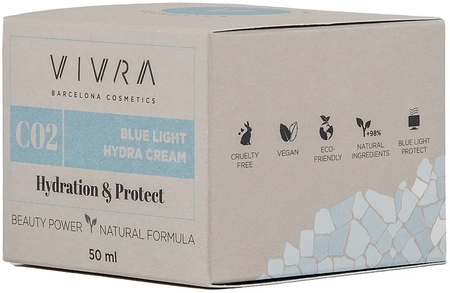 Зволожувальний крем для обличчя - Vivra Blue Light Hydra Cream — фото N2