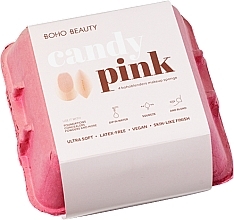 Парфумерія, косметика Набір спонжів для макіяжу - Boho Beauty Candy Pink (sponge/4pcs)