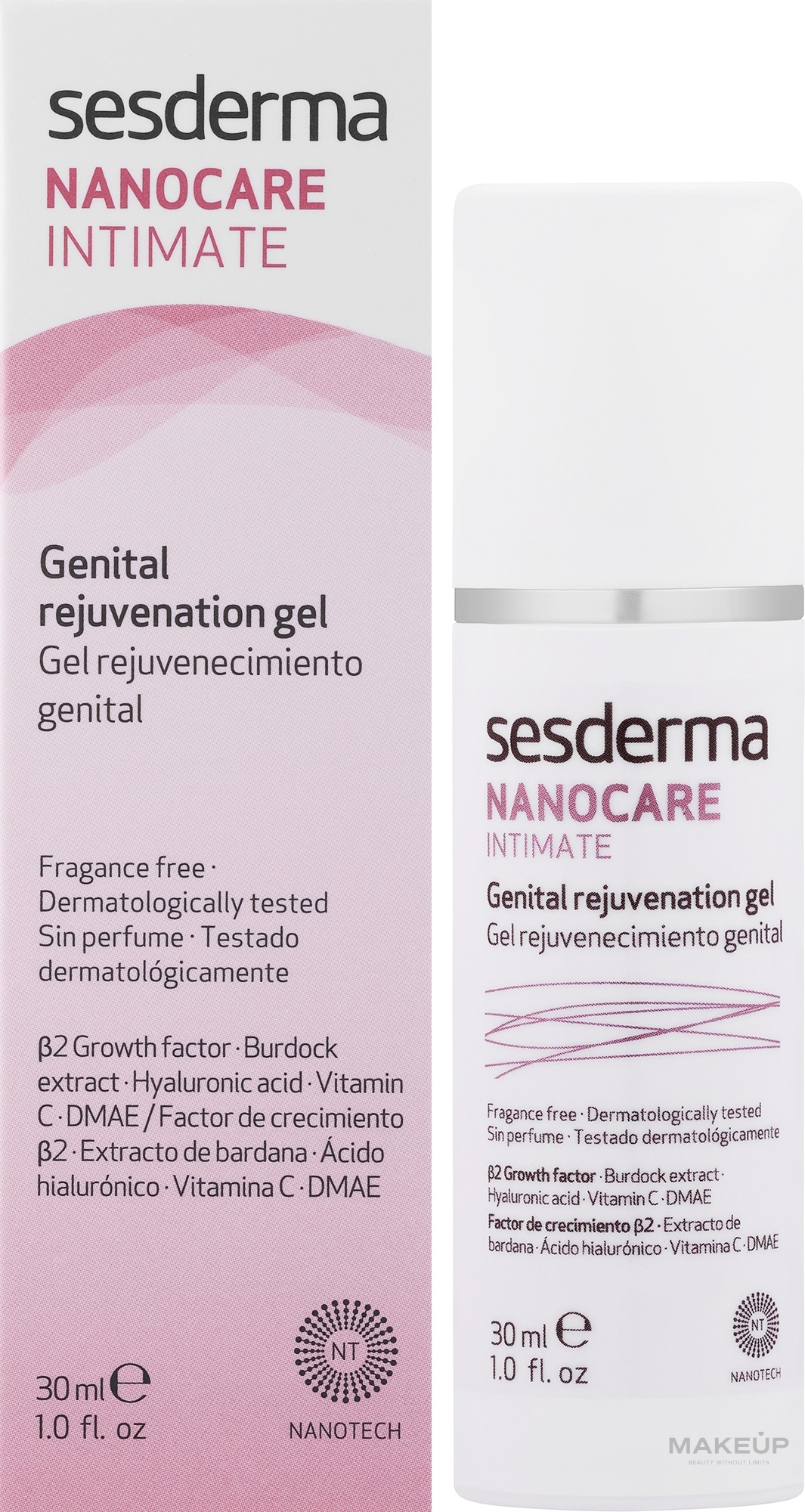 Освежающий гель для интимных участков тела - SesDerma Laboratories Nanocare Gel Rej — фото 30ml