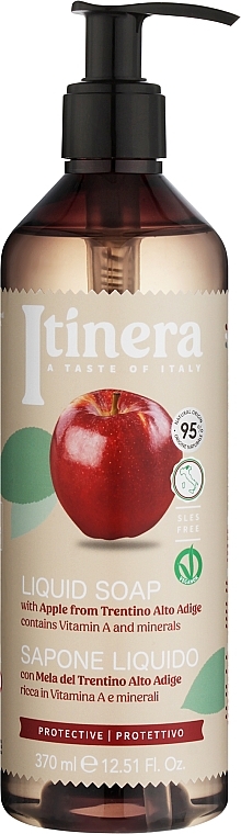 Жидкое мыло для рук с яблоком из Трентино - Itinera Apple From Trentino Liquid Soap — фото N1