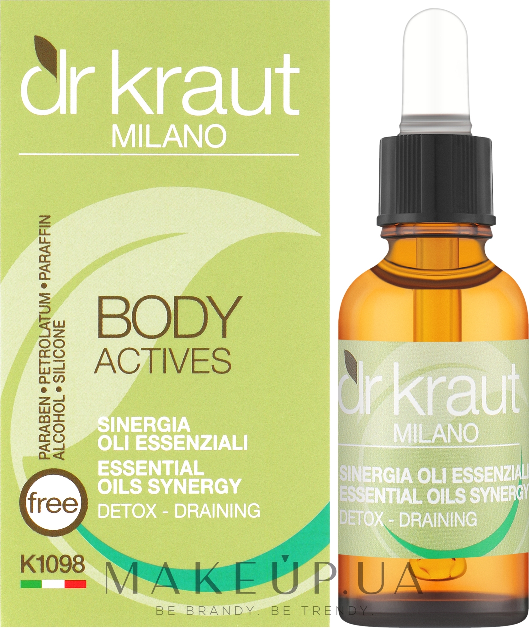 Синергические эссенциальные масла "Детокс-Дренаж" для тела - Dr.Kraut Essential Oils Synergy Detox-Draining — фото 30ml