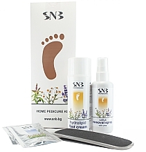 Парфумерія, косметика Набір для домашнього педикюру - SNB Professional Home Pedicure Kit (salt/2x15g + spray/110ml + cr/100ml + file/1pcs)