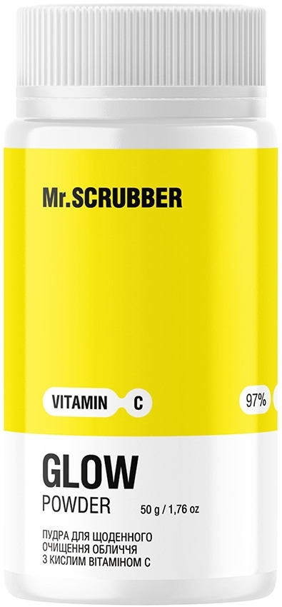 Пудра для ежедневного очищения лица с кислым витамином C - Mr.Scrubber Glow Vitamin C Powder — фото 50g