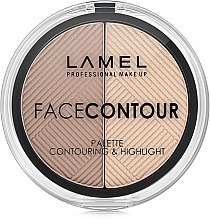 Пудра для скульптурирования лица - LAMEL Make Up Face Contour Palette — фото N2