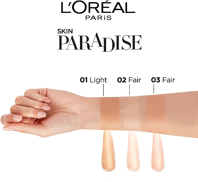 Тональный увлажняющий крем с натуральным сияющим финишем - L`Oréal Paris Skin Paradise — фото N3