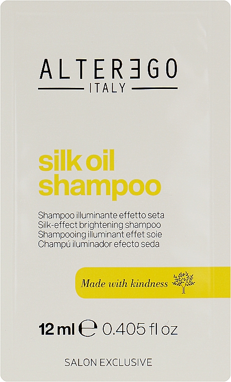 Шампунь для непослушных и вьющихся волос - Alter Ego Silk Oil Shampoo (мини) — фото N1