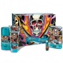 Духи, Парфюмерия, косметика Christian Audigier Ed Hardy Hearts&Daggers - Набор(edt 100ml + sh/gel 90ml + deo-stick 78g + edt 7.5ml)