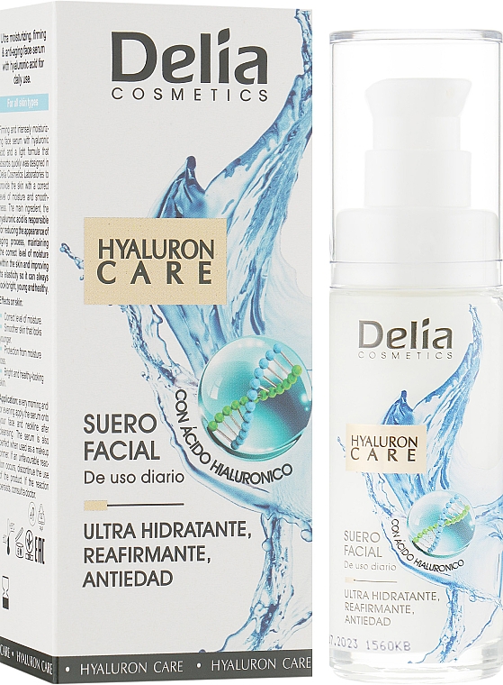 Сироватка для обличчя - Delia Cosmetics Hyaluron Care Suero Facial