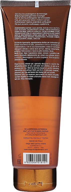 Гель для душу, що подовжує засмагу - Diego Dalla Palma Professional DNA Smart Protection Tan Prolonger Shower Gel — фото N2