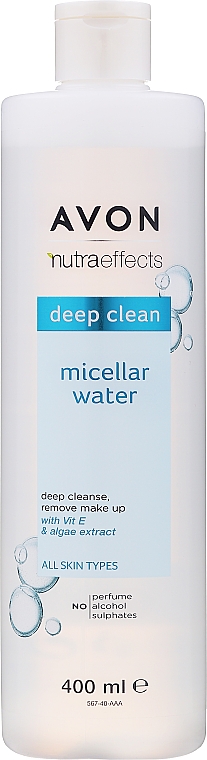 Мицеллярная вода "Глубокое очищение" с витамином Е и экстрактом водорослей - Avon Nutra Effects Deep Clean Micellar Water — фото N1