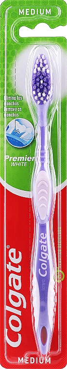 Зубная щетка "Премьер" средней жесткости №1, сиреневая - Colgate Premier Medium Toothbrush — фото N1