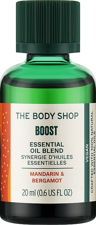 Суміш ефірних олій "Бергамот та мандарин". Заряд енергії - The Body Shop Boost Essential Oil Blend — фото N2