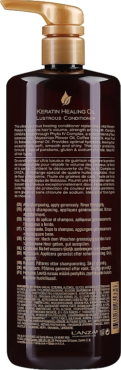 Кондиціонер для сяйва волосся - L'Anza Keratin Healing Oil Lustrous Conditioner — фото N4