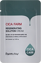 Парфумерія, косметика Крем для обличчя з центелою - FarmStay Cica Farm Regenerating Solution Cream (пробник)