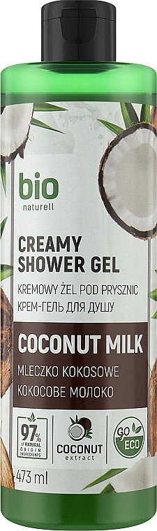 Крем-гель для душа "Coconut Milk" - Bio Naturell Creamy Shower Gel