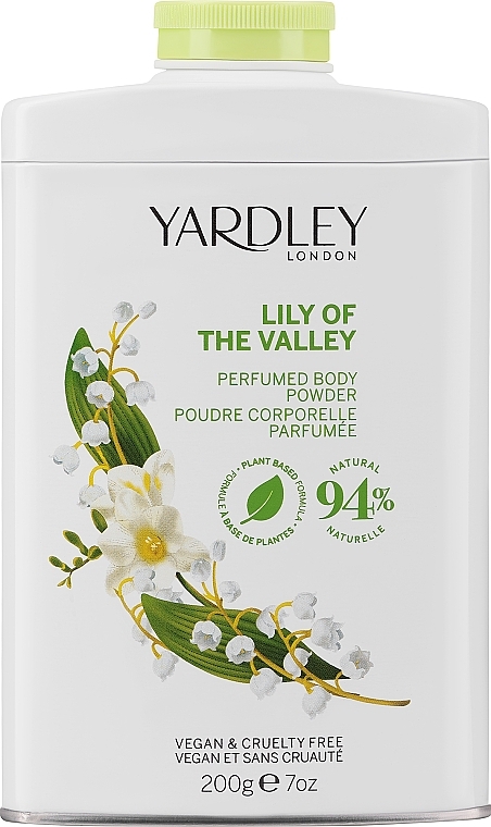 Парфумований тальк для тіла - Yardley London Lily Of The Valley Perfumed Body Powder — фото N1