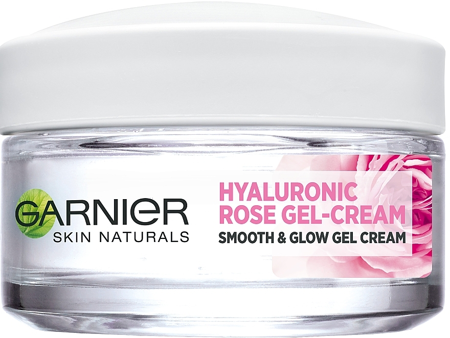УЦЕНКА Гиалуроновый Гель-Крем с розовой водой, увлажняющее средство для всех типов кожи лица - Garnier Skin Naturals * — фото N1