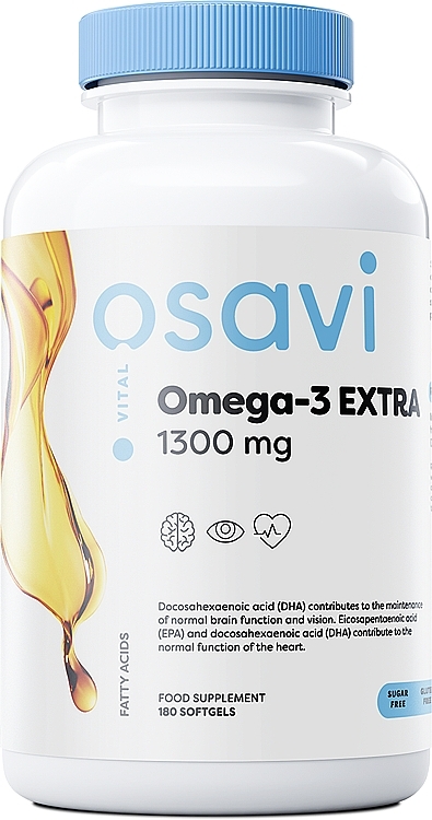 Капсули "Омега-3 Риб'ячий жир" 1000 mg, молекулярно дистильований - Osavi Omega-3 Fish Oil Molecularly Distilled — фото N2