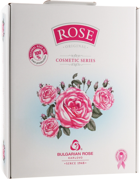 Набор "Rose" - Bulgarian Rose (cr/50ml + h/cr/50ml + cr/soap/100g + gel/200ml + micellar/water/150ml) — фото N1