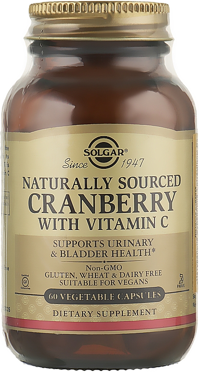 Дієтична добавка "Натуральна журавлина з вітаміном С" - Solgar Natural Cranberry With Vitamin C — фото N3