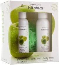 Духи, Парфюмерия, косметика Набор - Greenland Fruit Extracts Apple (sh/gel/100ml + b/lot/100ml + mop)