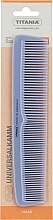 Парфумерія, косметика Гребінець пластиковий комбінований 19.5 см, волошковий - Titania