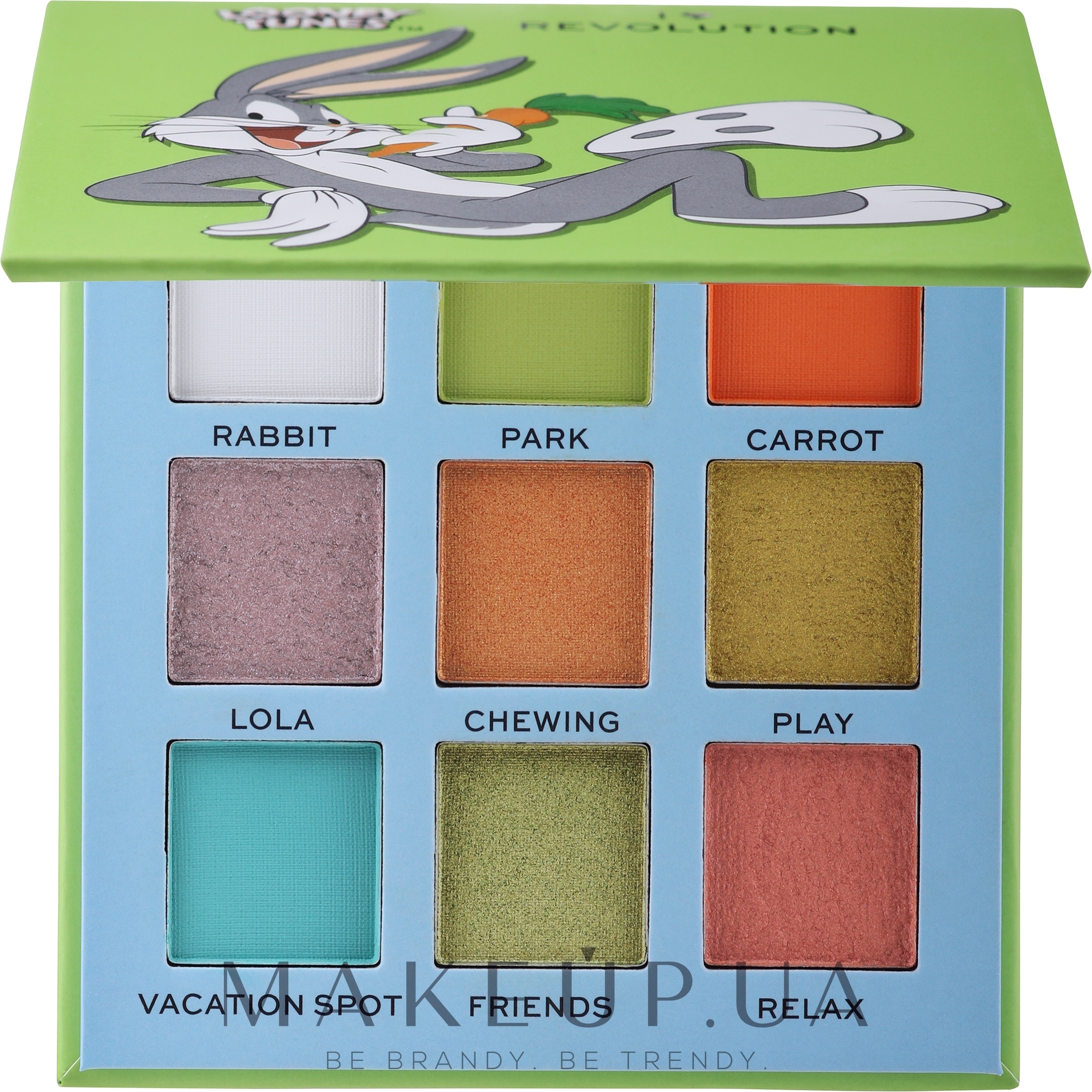 Палетка теней для век, 9 цветов - I Heart Revolution Looney Tunes Shadow Palette — фото 9g