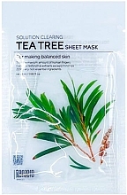 Маска для лица с экстрактом чайного дерева - Tenzero Solution Sheet Mask Clearing Tea Tree — фото N1