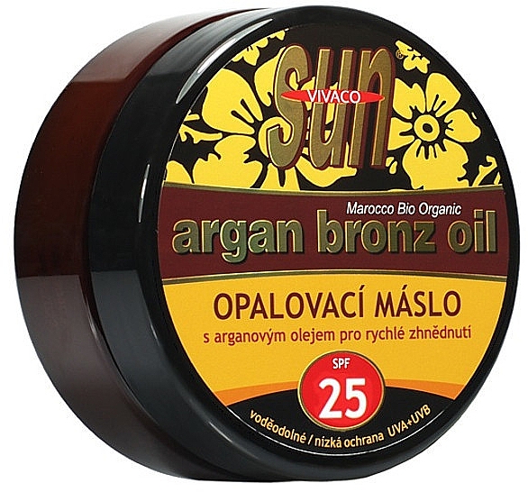 Масло-бронзатор для загара - Vivaco Sun Argan Bronze Oil Tanning Butter SPF 25 — фото N1
