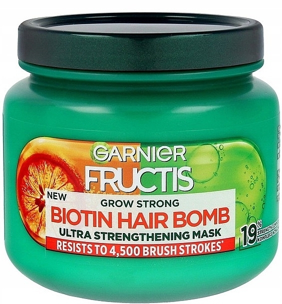 Маска для волосся - Garnier Fructis Grow Strong Biotin Hair Bomb — фото N1