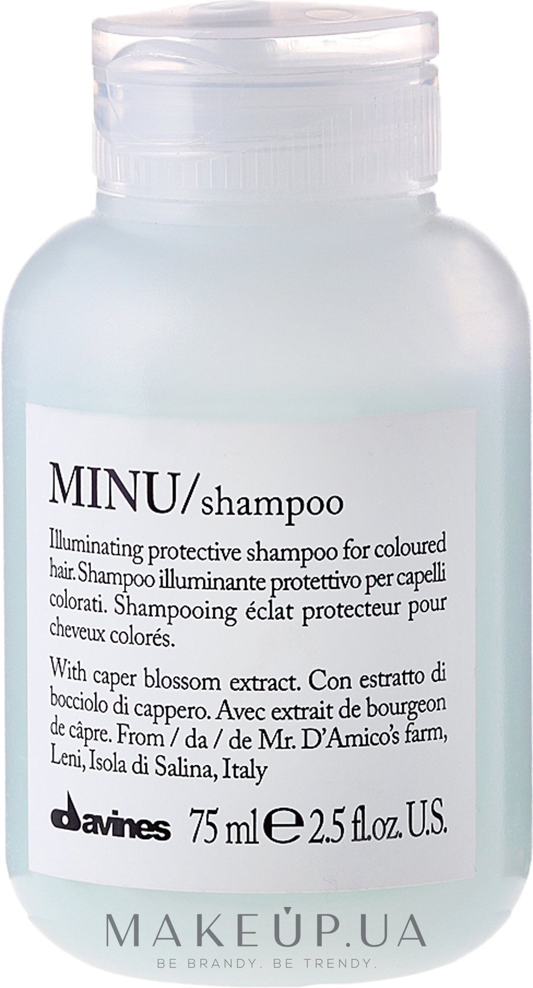 Шампунь для придания блеска и защиты цвета волос - Davines Minu Shampoo — фото 75ml