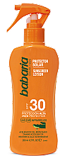 Духи, Парфюмерия, косметика Спрей солнцезащитный - Babaria Sunscreen Lotion Spray SPF30 With Aloe Vera