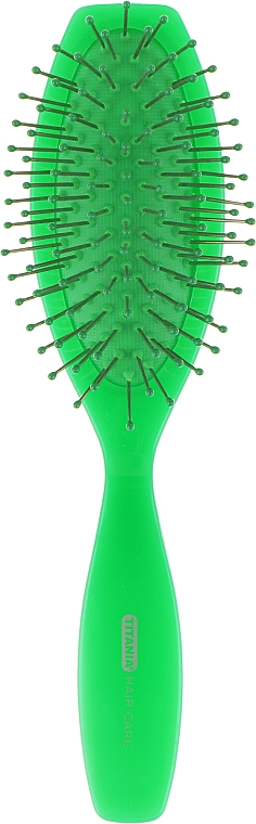 Щітка масажна 9 рядів, зелена - Titania — фото N1