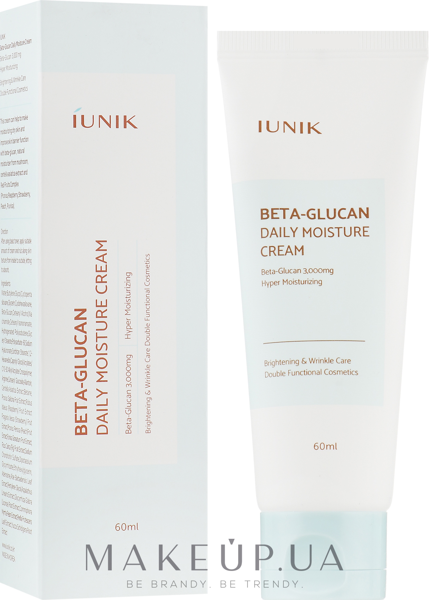 Зволожувальний крем для обличчя - iUNIK Beta-Glucan Daily Moisture Cream — фото 60ml