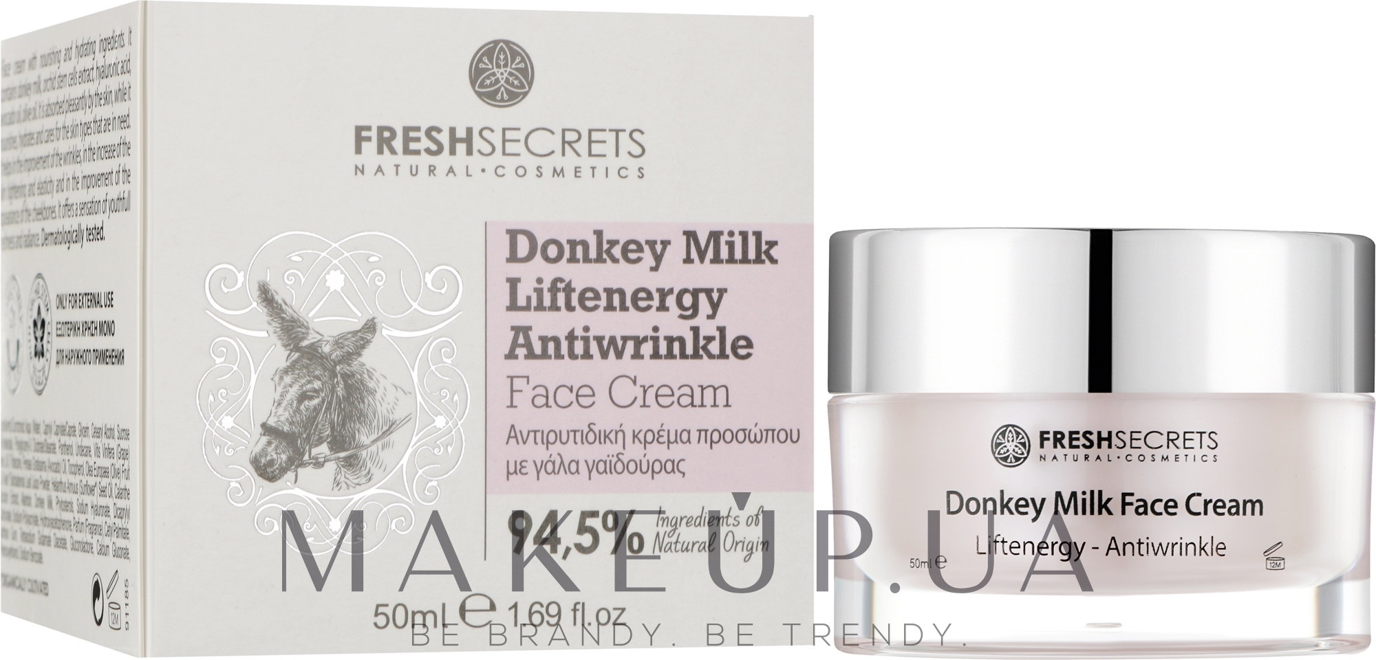 Крем для обличчя проти зморщок "Ліфтинг-ефект" - Madis Fresh Secrets Donkey Milk Liftenergy-Antiwrinkle — фото 50ml