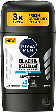 Антиперспірант-стік для чоловіків - NIVEA MEN Black & White Invisible Fresh 48H Antiperspirant Stick — фото N1