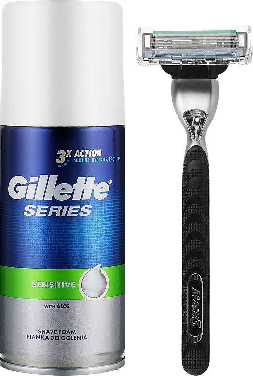 Набір - Gillette Mach3 (razor + sh/foam/100ml) — фото N2