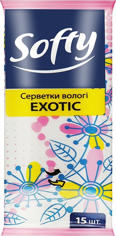 Вологі серветки "Exotic" - Softy — фото N1